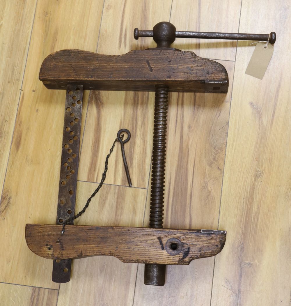 A Coach-builders vice clamp, 19th century